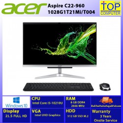 ACER ASPIRE C22-960-1028G1T21MI/T004/I5-10210U/8 GB/512 GB SSD/21.5 FHD/INTEGRATED/WIN10/BY TOP COMPUTER