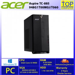 ACER Aspire TC-885-948G1T00MGi/T060/I5-9400/8 GB/1TB HDD/GT1030/WIN10/BY TOP COMPUTER