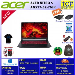 ACER NITRO 5 AN517-52-76JR/I7-10750H/16 GB/512 GB SSD/17.3FHD/RTX2060/WIN10/BY TOP COMPUTER