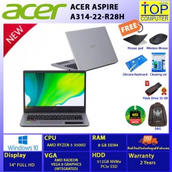 ACER ASPIRE A314-22-R28H/RYZEN 5/8 GB/512GB SSD/14 FHD/VEGA 8/WIN10/BY TOP COMPUTER