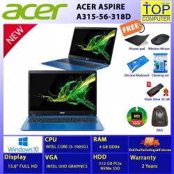 ACER ASPIRE A315-56-318D/I3-1005G1/4 GB/512 GB SSD/15.6 FHD/INTEGRATED/WIN10/BY TOP COMPUTER