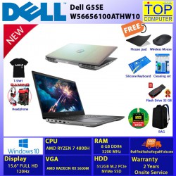 Dell G5SE W56656100ATHW10/RYZEN 7/8 GB/512GB SSD/15.6 FHD/RX 5600M/WIN10/BY TOP COMPUTER