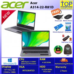 ACER A314-22-R81D/RYZEN 5/4 GB/512GB SSD/14 FHD/INTEGRATED/WIN10/BY TOP COMPUTER