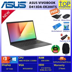 ASUS VIVOBOOK D413DA-EK200TS/RYZEN 5/8 GB/512GB SSD/14 FHD/INTEGRATED/WIN10/BY TOP COMPUTER