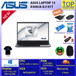Asus Vivobook X509JA-EJ141T/I3-1005G1/4 GB/512 GB /INTEGRATED/15.6 FHD/WIN 10/SLATE GRAY/ BY TOP COMPUTER