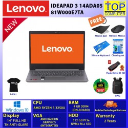 LENOVO IDEAPAD 3  81W000E7TA/RYZEN 3/4 GB/SSD 512GB/14 FHD/INTEGRATED/WIN10/BY TOP COMPUTER