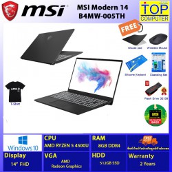 MSI MODREN 14 B4MW-005TH/RYZEN 7/8 GB/512GB SSD/14 FHD/INTEGRATED/WIN10/BY TOP COMPUTER